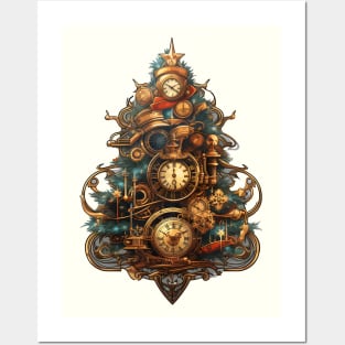 Christmas tree steampunk Posters and Art